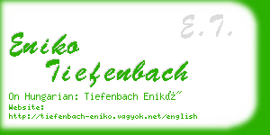 eniko tiefenbach business card